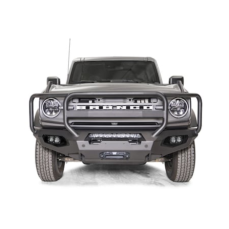 Fab Fours BUMPER TRUCK FRONT One Piece Design Direct Fit Mounting Hardware Included With Grille Guard FB21-X5250-1